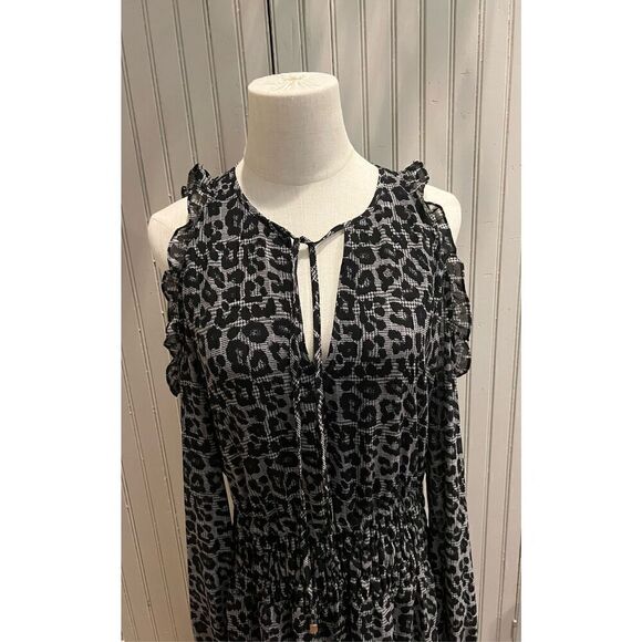 Michael Kors Leopard Print Cold Shoulder Dress - Picture 6 of 6